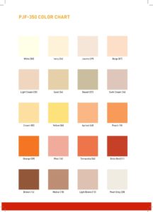 PJF-350 COLOUR CHART