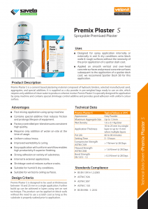Premix Plaster S -1