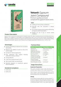 Vetonit Gypsum Joint Compound -1